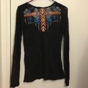 Medium Panhandle Slim long sleeve sheer top